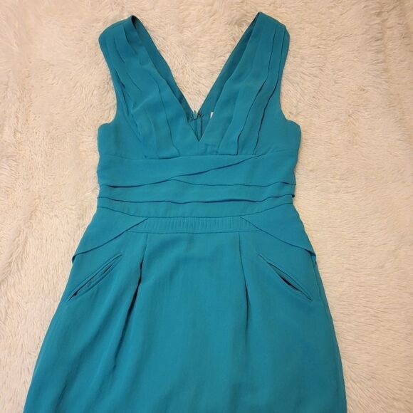 Bcbgeneration teal blue mini dress sz 8 - Picture 5 of 10